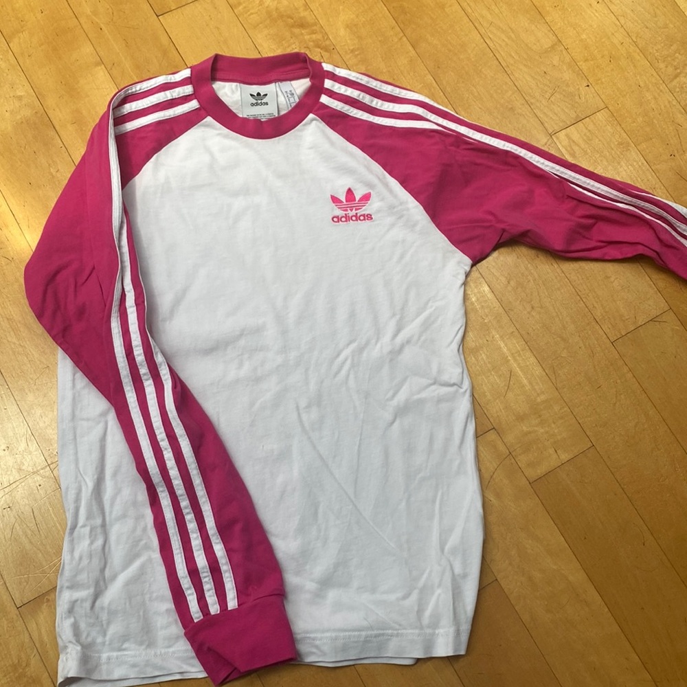 Adidas Original 3 Stripe Long Sleeved T Shirt, size S